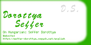 dorottya seffer business card